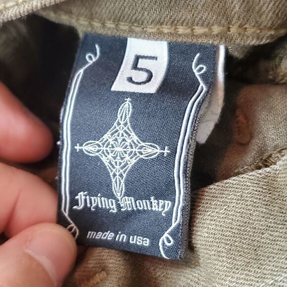 Flying Monkey Olive Green Skinny Jeans Size 5 - Picture 7 of 7